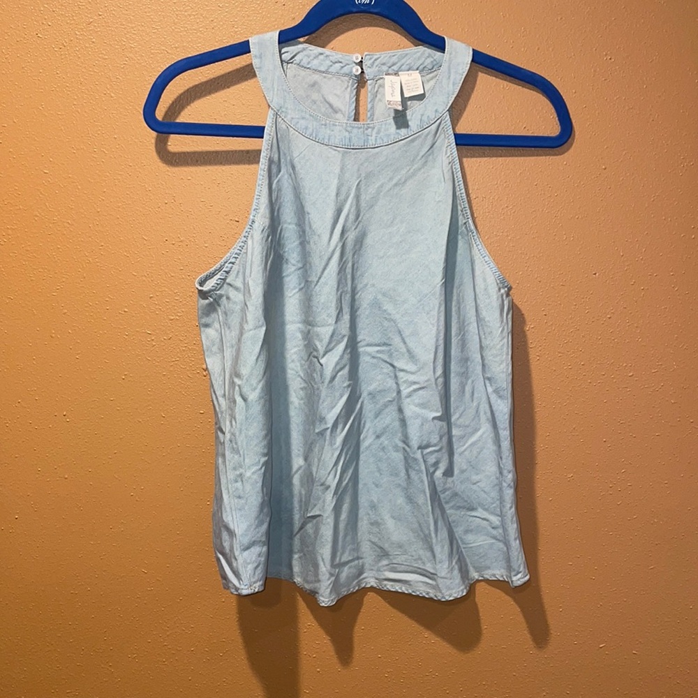 Japna denim sleeveless top NWT size medium